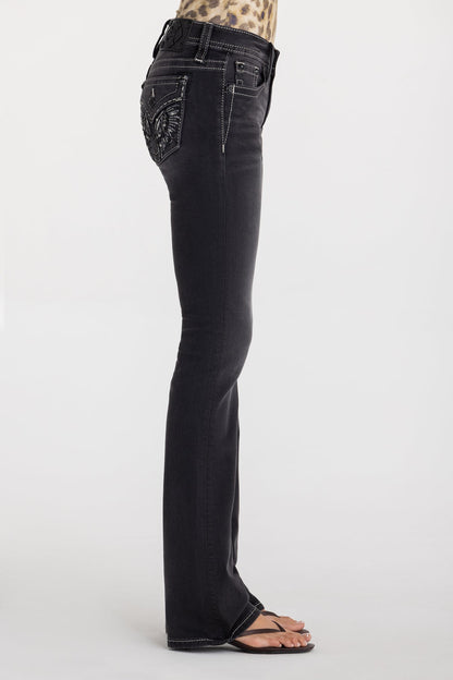 Ziven Wing Stitched Bootcut Jeans