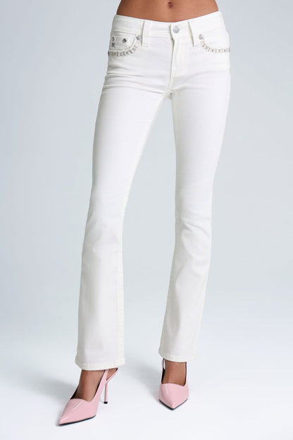 Aspen White Stitch Bootcut Jeans