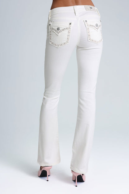 Aspen White Stitch Bootcut Jeans