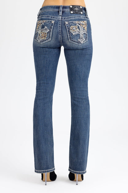 Nala Cross Bootcut Jeans