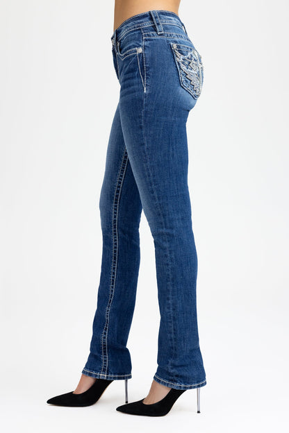 Kenna Cross Straight Jeans