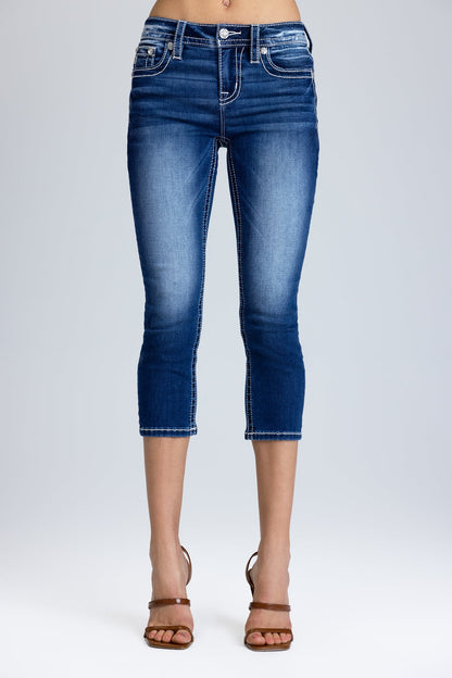 Ellora Fleur Capri Jeans