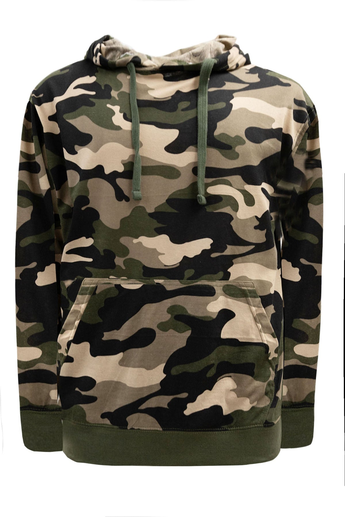 Men's Essential Cross-Dyed Heather Jersey Pullover Hoodie (New Camo)