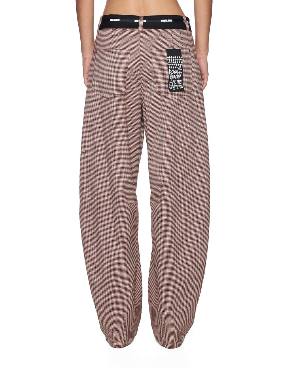 BARREL TROUSER FLIP HOUNDSTOOTH