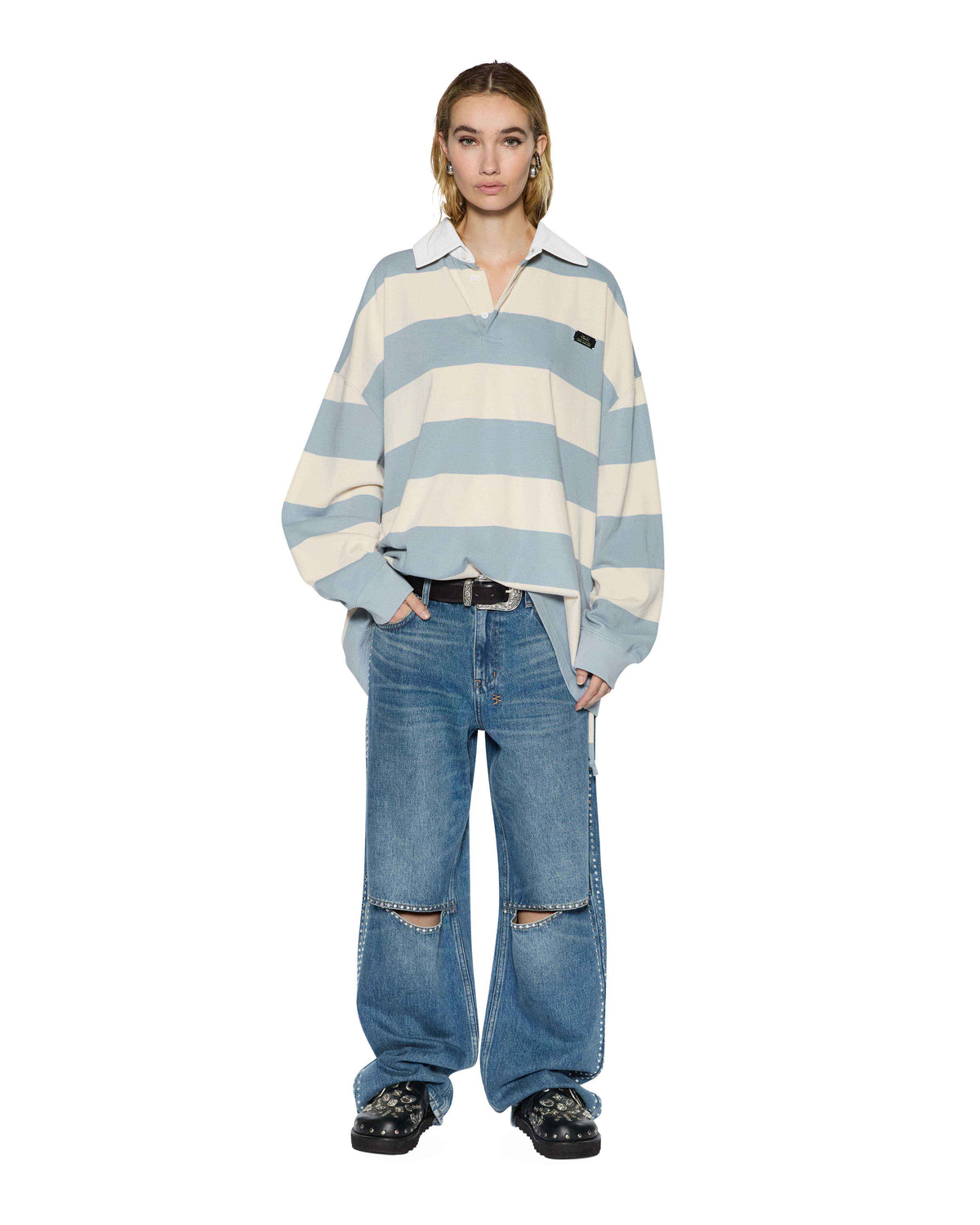 RUGGED RUGBY JERSEY BLUE STEEL BONE