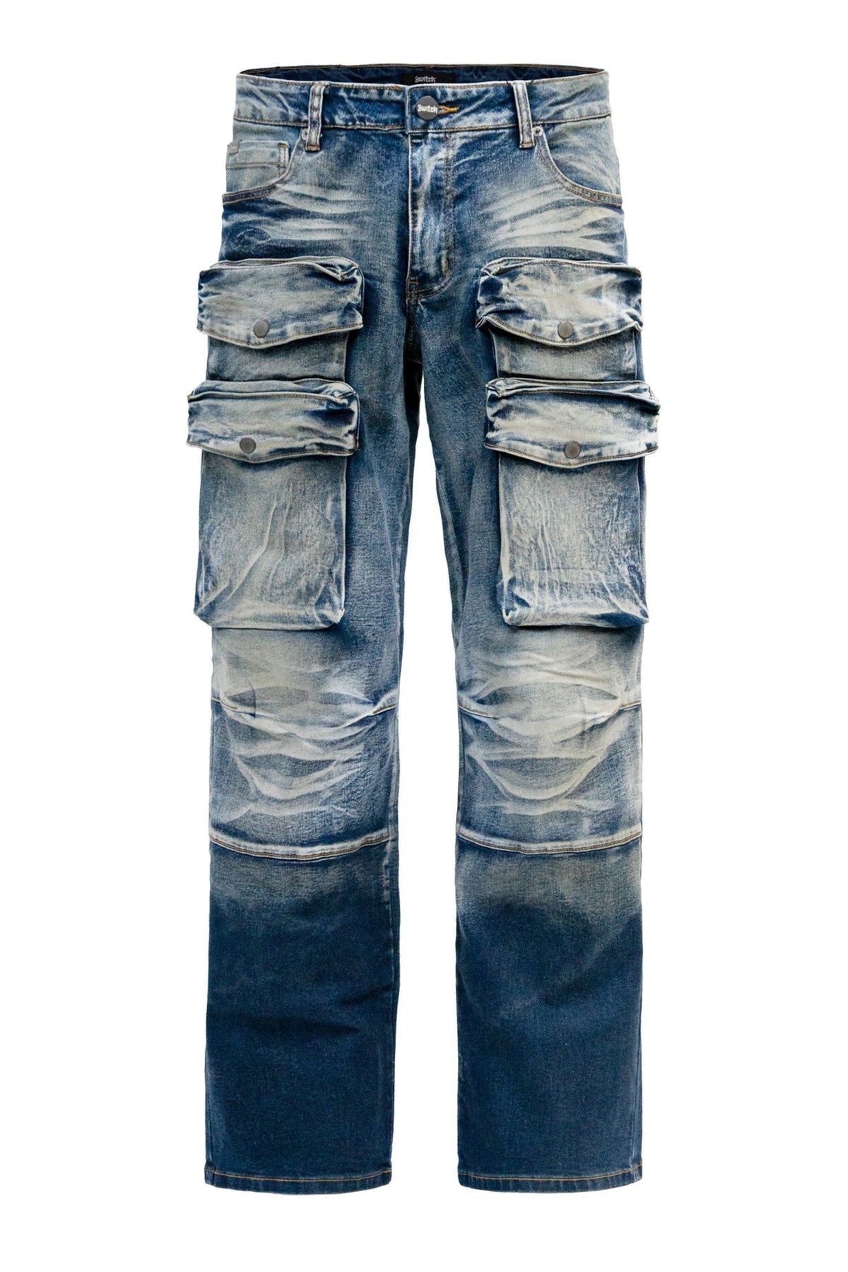 Men's 3D Pocket Cargo Baggy Denim Jeans