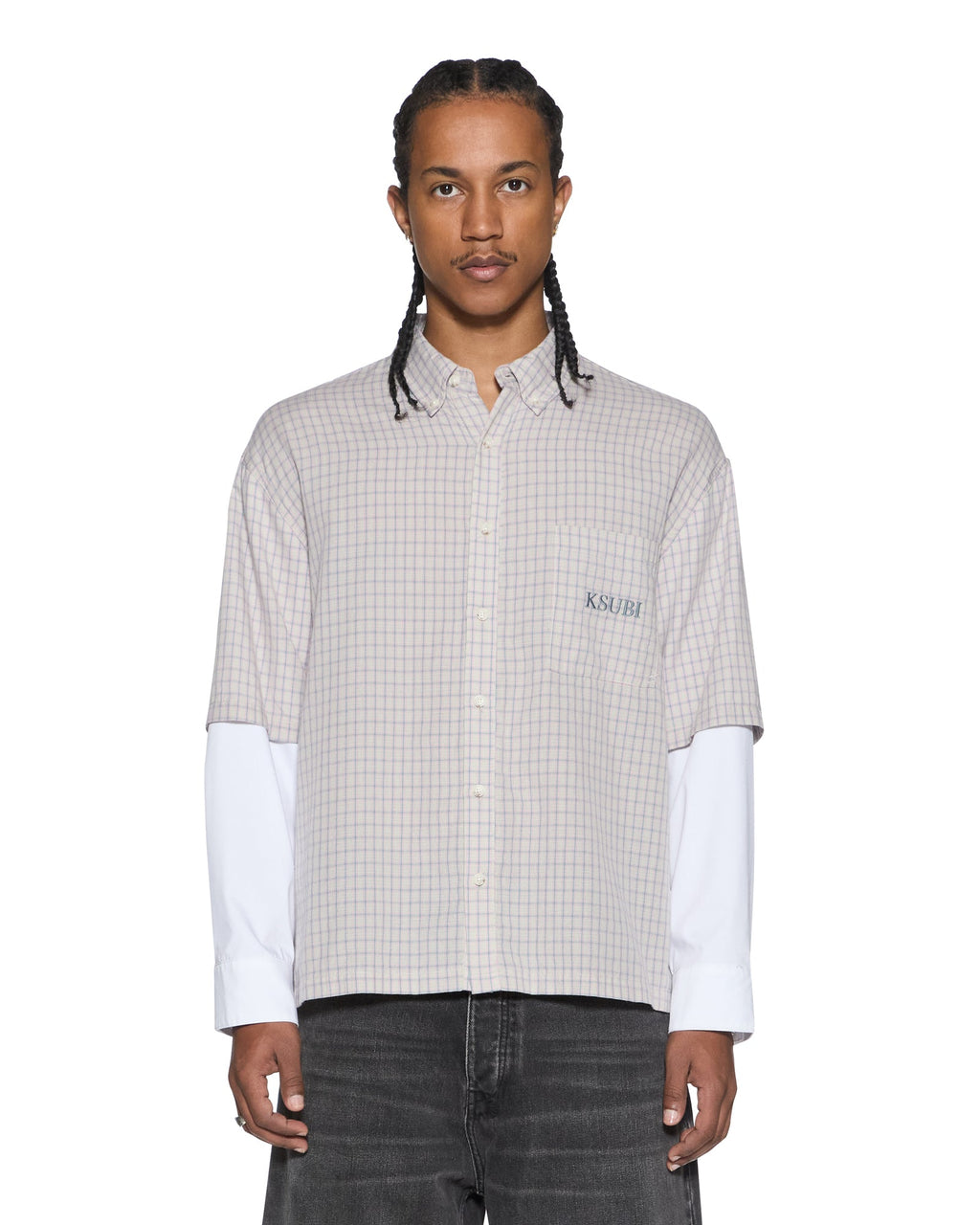 E.N.D BUTTON LAYER LS SHIRT CHECK