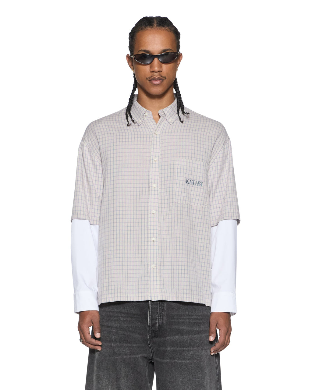 E.N.D BUTTON LAYER LS SHIRT CHECK