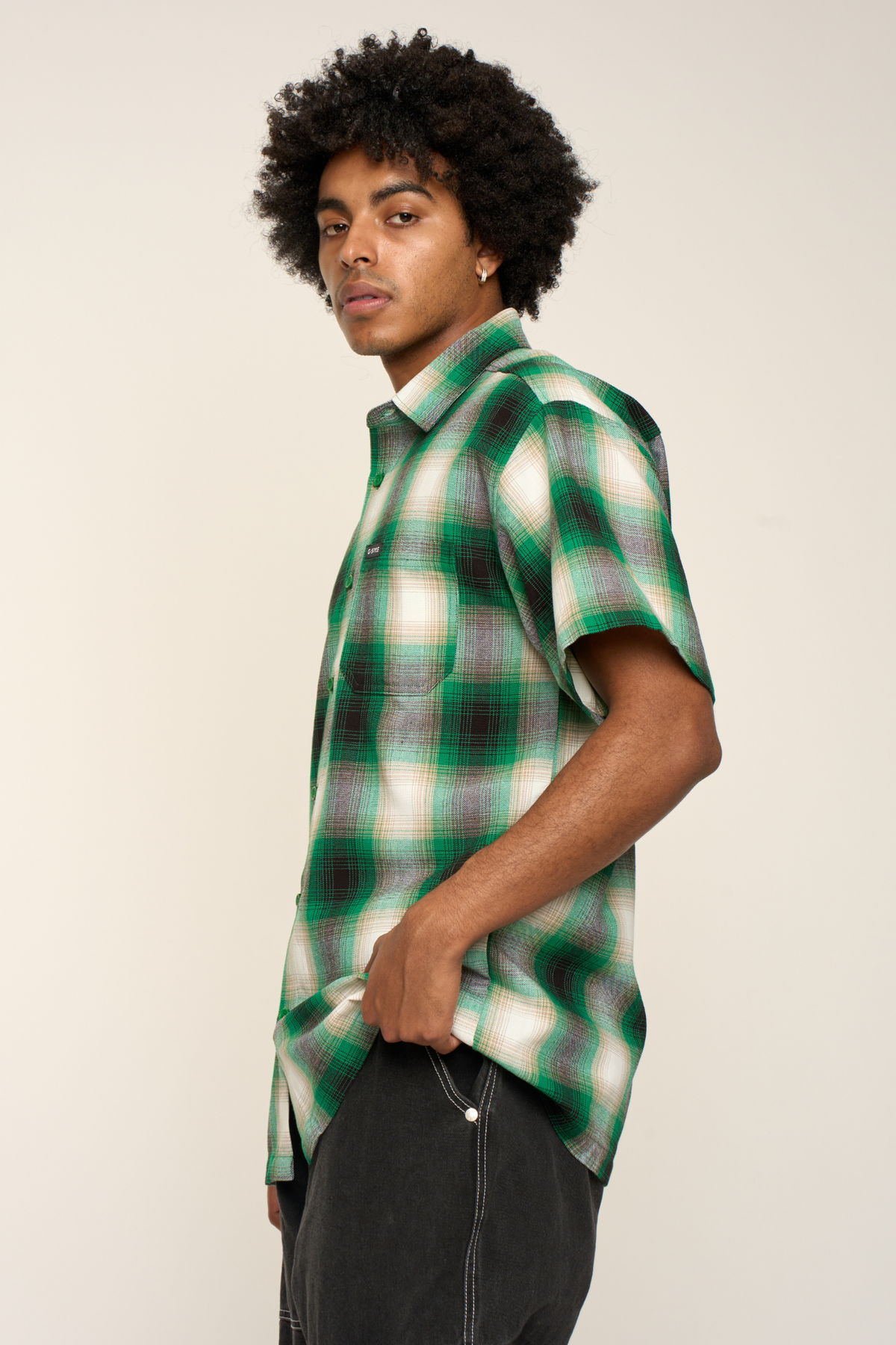 Plaid Short Sleeve Button Up Shirt