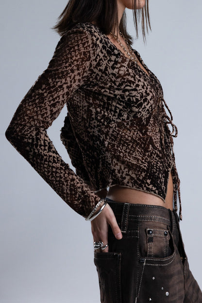 Sona Snakeskin Top