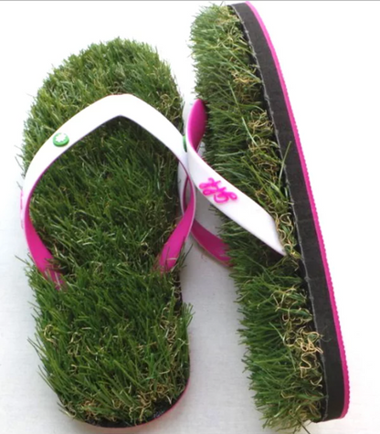 Grass Flip Flops - Pink