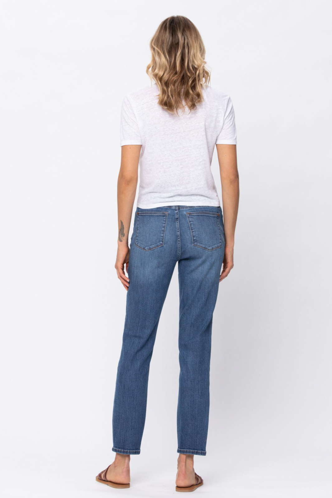 Judy Blue High Waist Non-Distressed Boyfriend Jeans