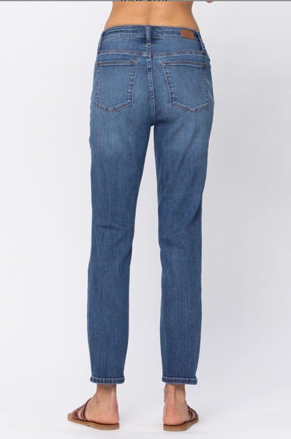 Judy Blue High Waist Non-Distressed Boyfriend Jeans