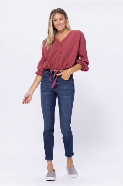 Judy Blue Mineral Wash Relaxed Fit Jeans