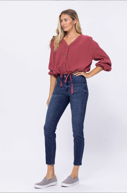 Judy Blue Mineral Wash Relaxed Fit Jeans