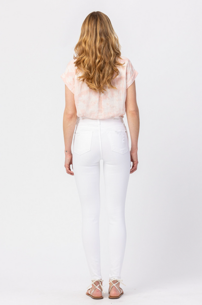 Judy Blue White Destroyed Skinny Jeans
