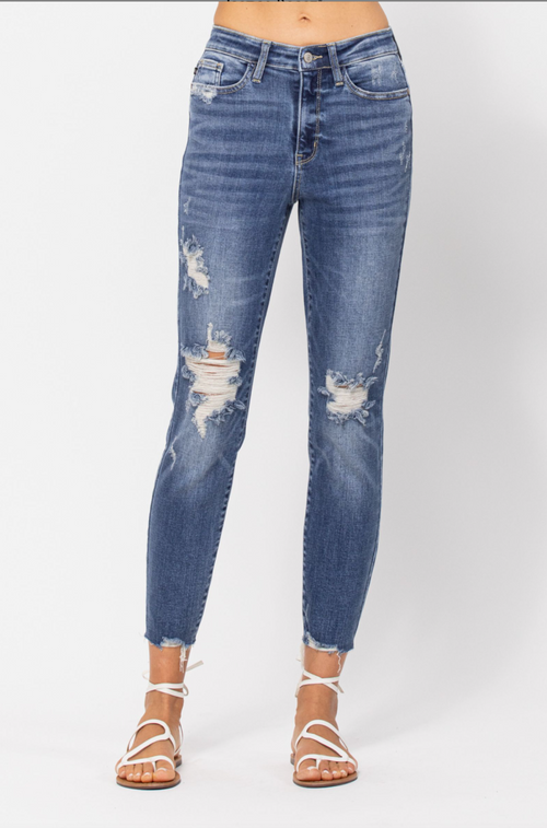 Judy Blue Destroyed Girlfriend Jeans