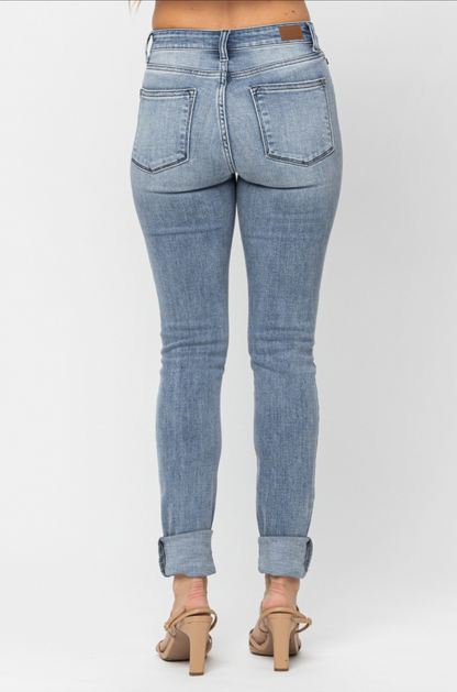 Judy Blue Super Long Heavy Destroy Skinny