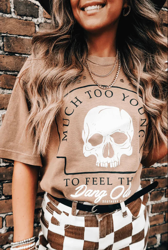 Much Too Young Destroyed Graphic Tee