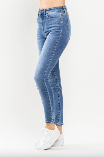 Judy Blue Thermal Skinny Jeans - Medium Wash