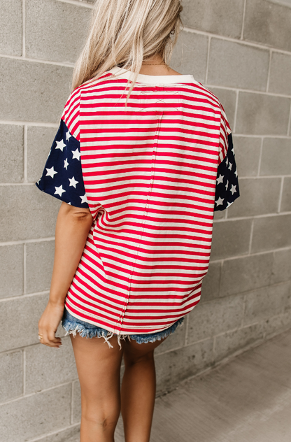 Ampersand Avenue Boyfriend Tee - Little Miss USA
