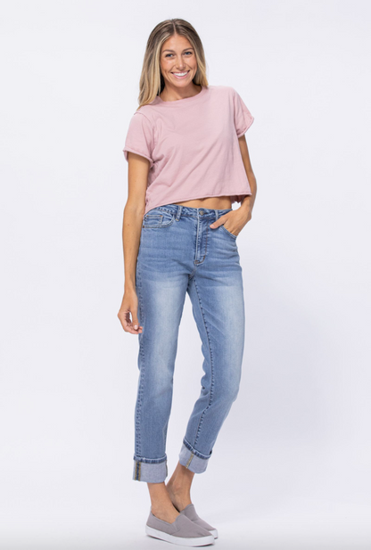 Judy Blue Vintage Wash Boyfriend Jeans
