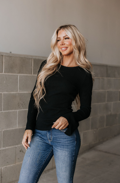 Ampersand Avenue Nightingale Fluted Sleeve - Black