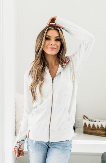 Ampersand Avenue Fullzip Sweatshirt - Hi There