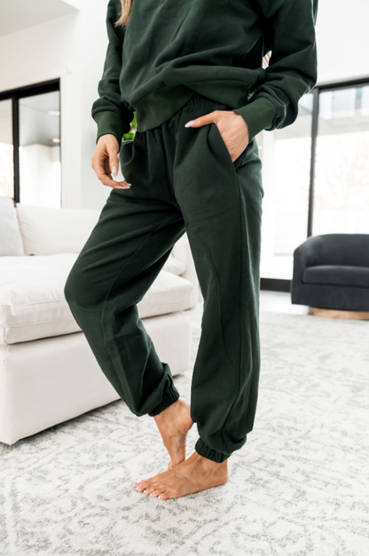 Ampersand Avenue Never Better Joggers - Forest Green