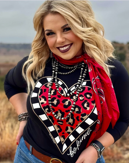 Be Kind, Valentine - Long Sleeve Graphic Tee