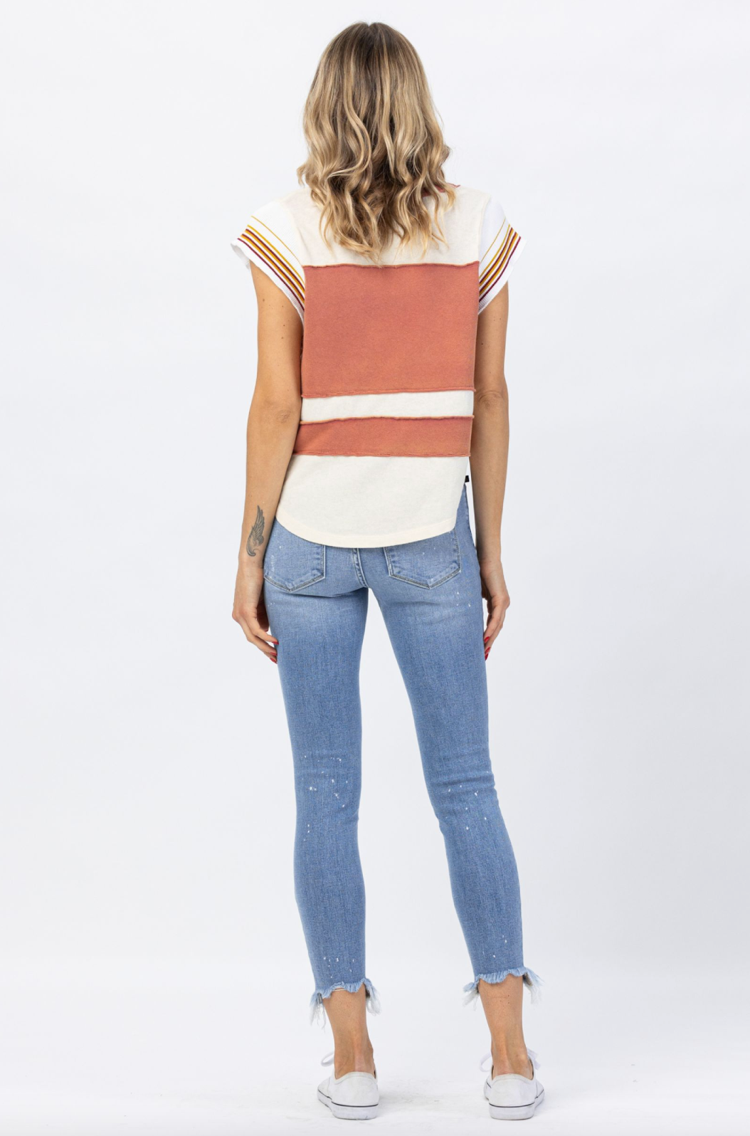 Judy Blue Bleach Splash Shark Bite Skinny Jeans