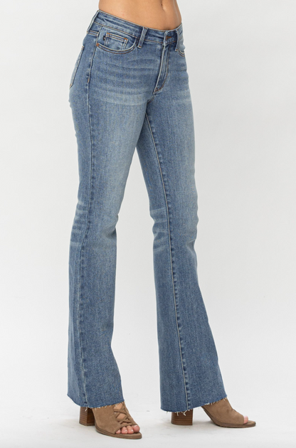 Judy Blue Raw Hem Bootcut Jeans