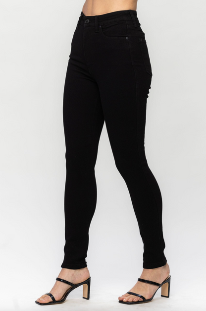 Judy Blue Tummy Control Skinny Jeans - Black