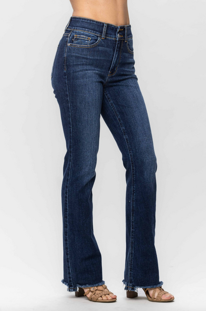 Judy Blue Vintage Frayed Hem Bootcut Jeans