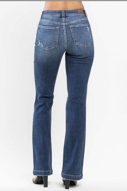 Judy Blue Hand Sand Destroyed Bootcut Jeans