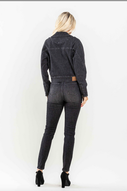 Judy Blue Tummy Control Black Wash Skinny Jeans