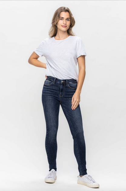 Judy Blue Vintage Raw Hem Skinny Jeans