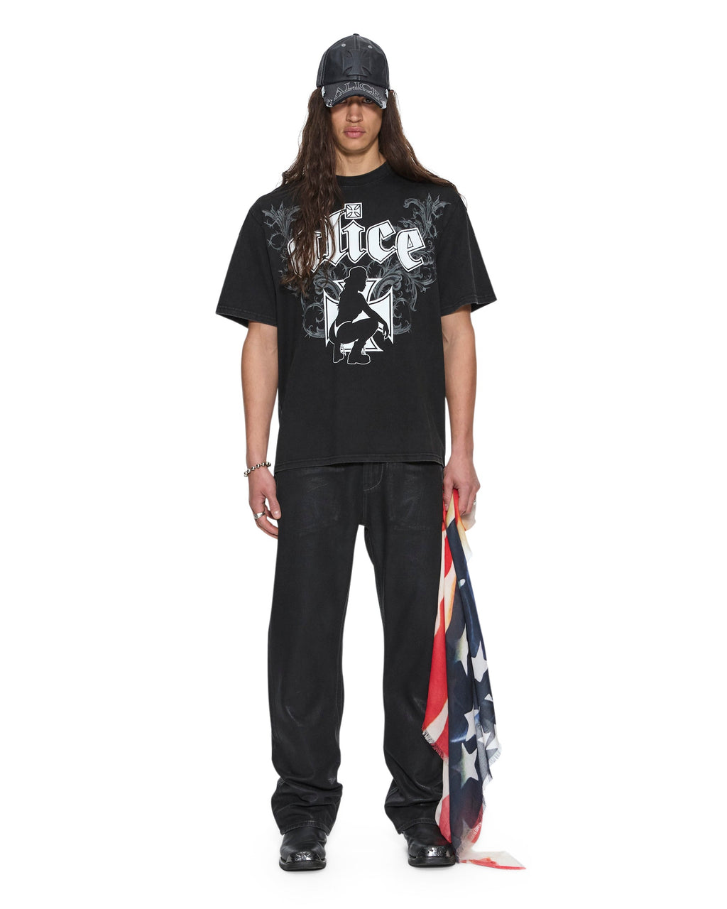KSUBI X ALICE HOLLYWOOD GRAPHIC TEE BLACK