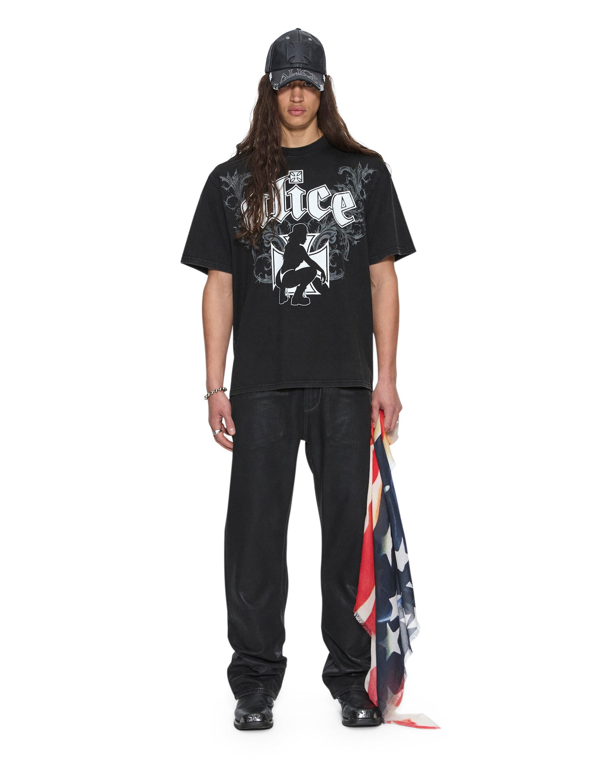 KSUBI X ALICE HOLLYWOOD GRAPHIC TEE BLACK