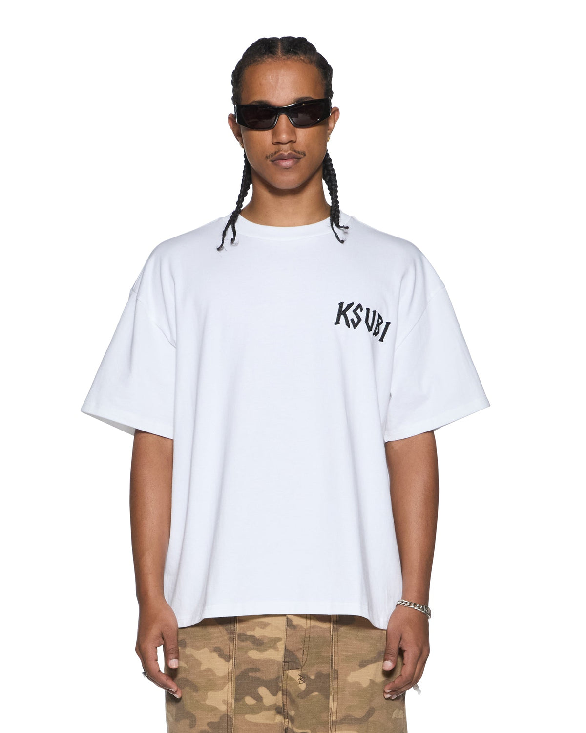 STAY UP EKCESS SS TEE TRU WHITE