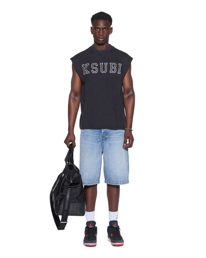 TOUCHDOWN EKCESS CUT OFF TANK JET BLACK