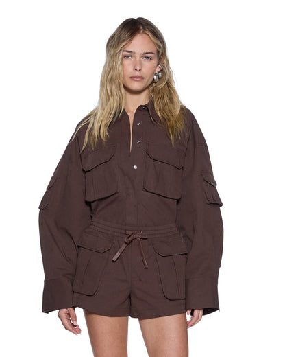 ASTRA LS CARGO SHIRT CHOCOLATE
