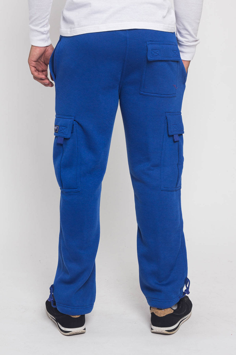 Victorious Men's Solid Fleece Heavyweight Cargo Sweat Pants
