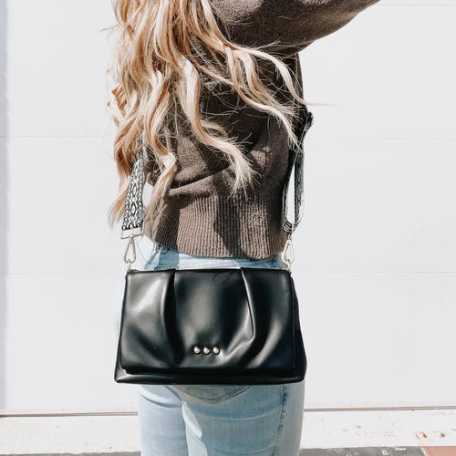 Aurora Crossbody Clutch Bag - Black