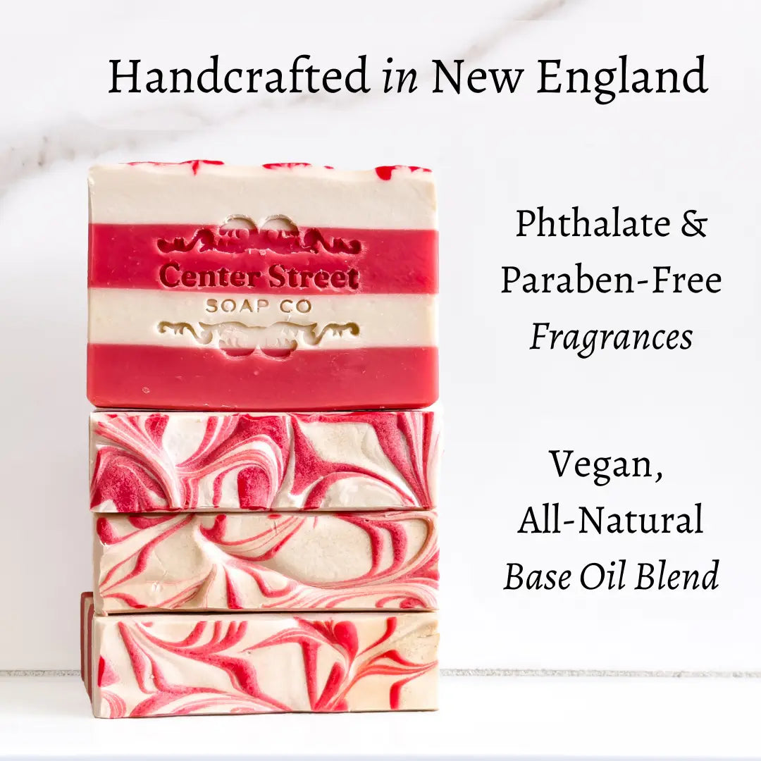 Candy Cane Christmas Handmade Soap Bar
