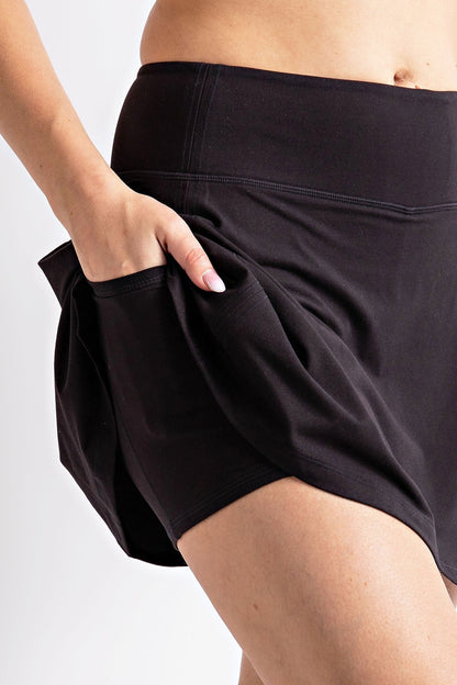 Feeling So Sweet Active Skort - Black