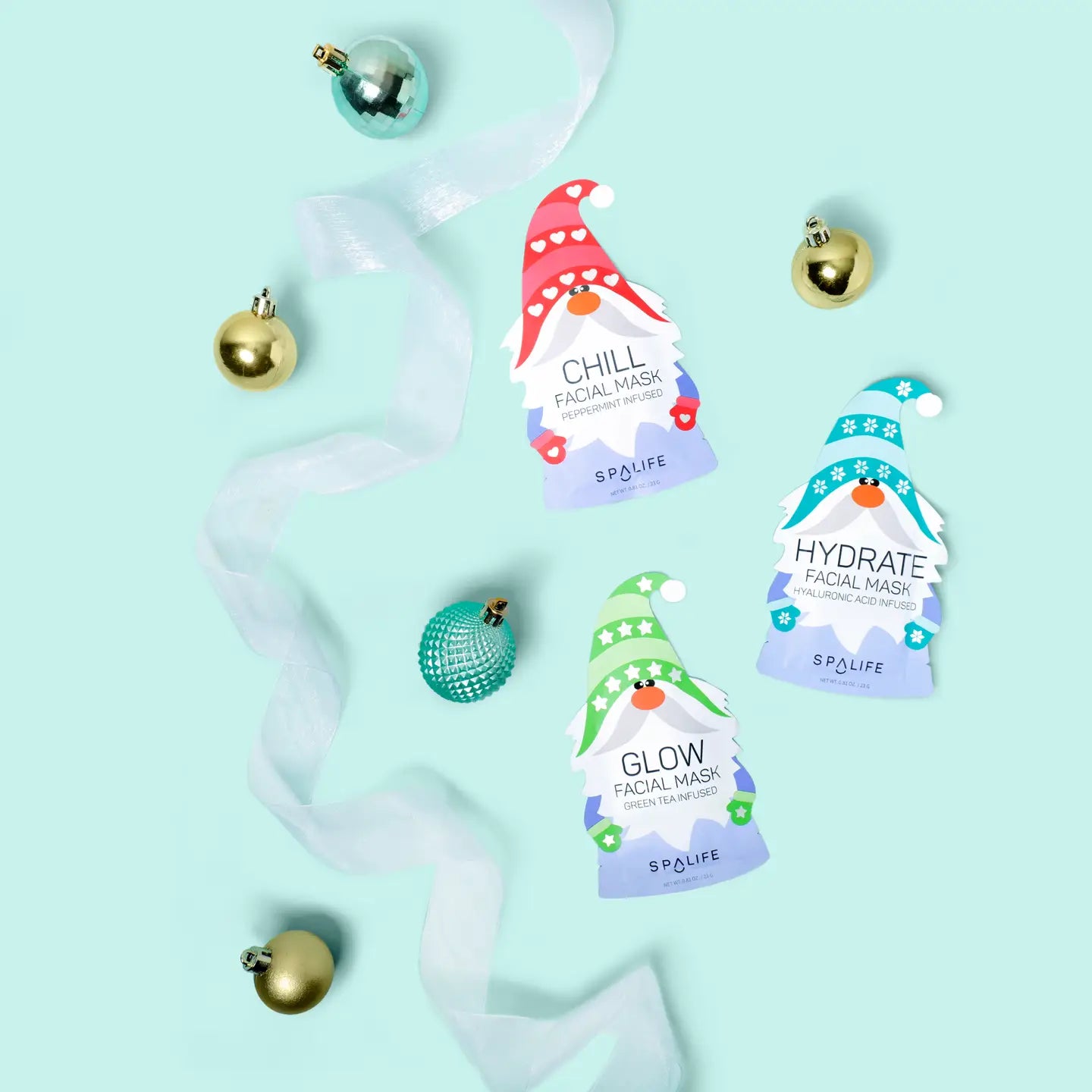Christmas Holiday Gnomes Facial Mask