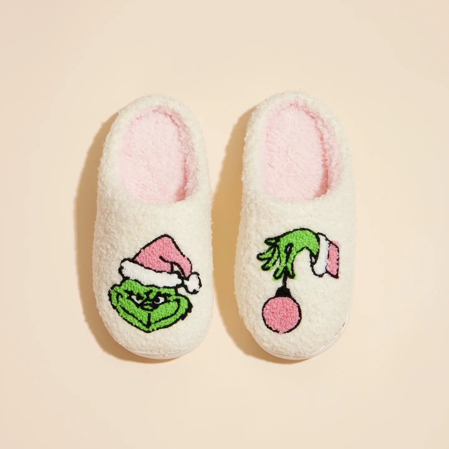 Christmas Green Guy Fuzzy Fleece Slipper