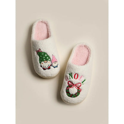 Gnome Noel Fuzzy Fleece Slipper