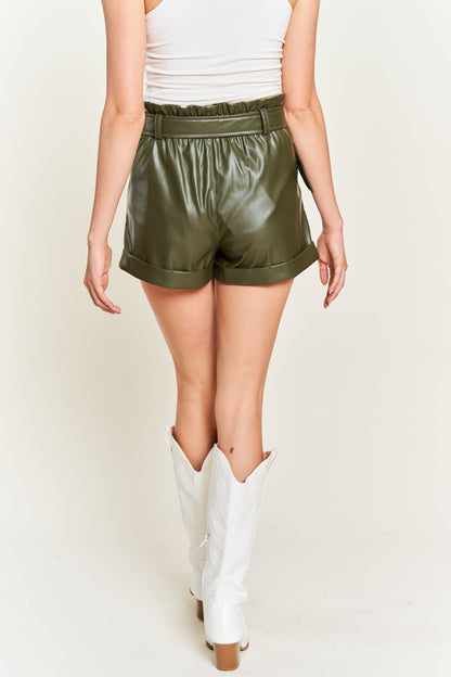 Make It Happen Faux Leather Shorts